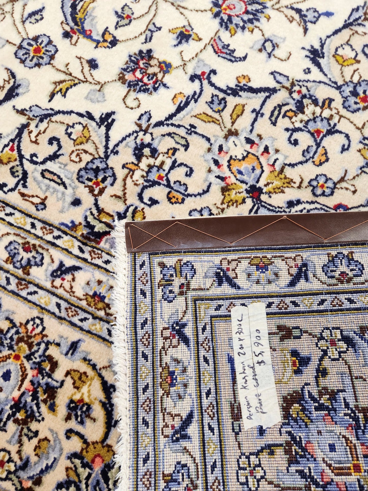 Kashan Persian Rug lamb's wool 300x200 cm