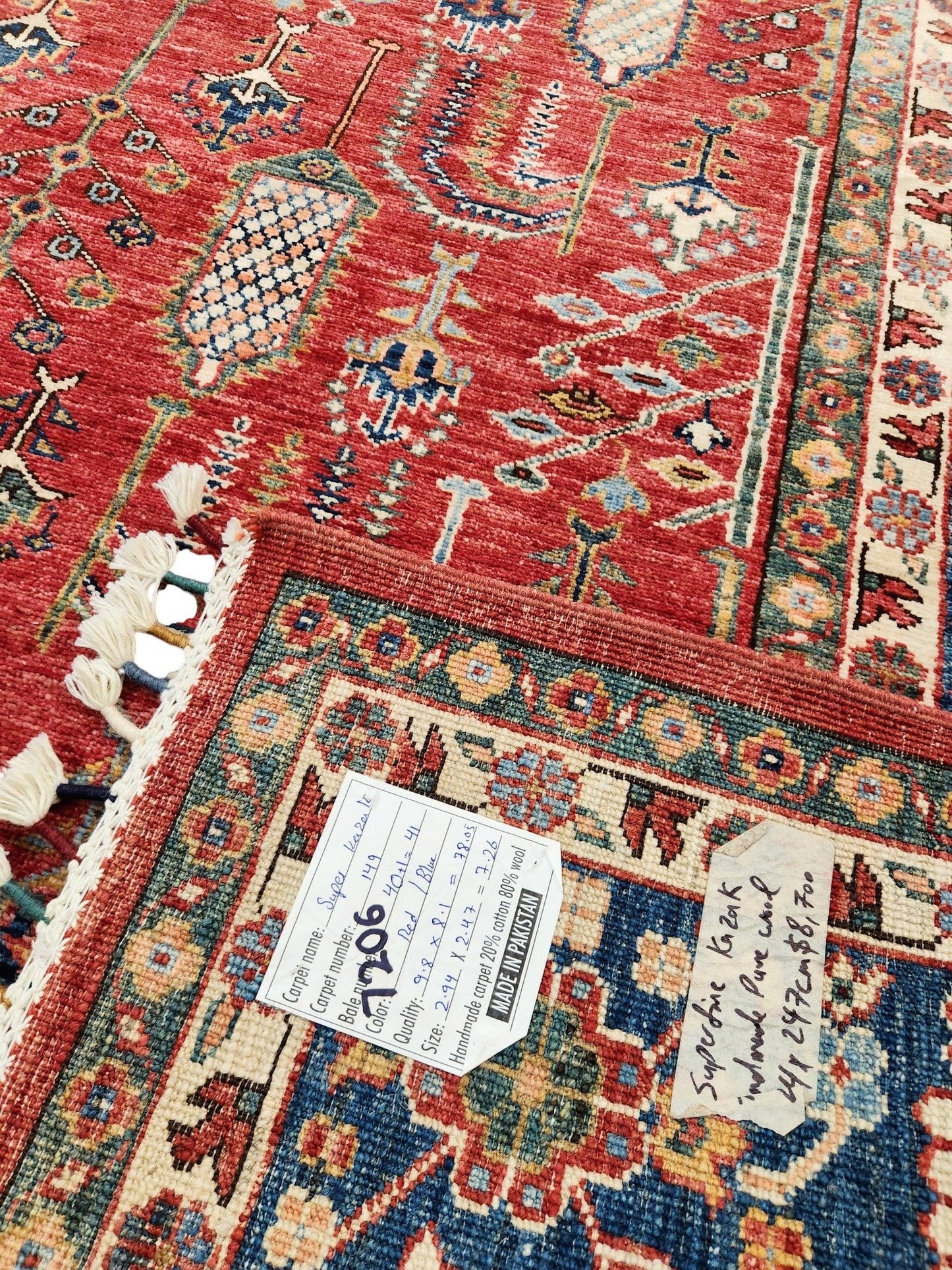 Kazak vegetable dye Rug 294x247 cm