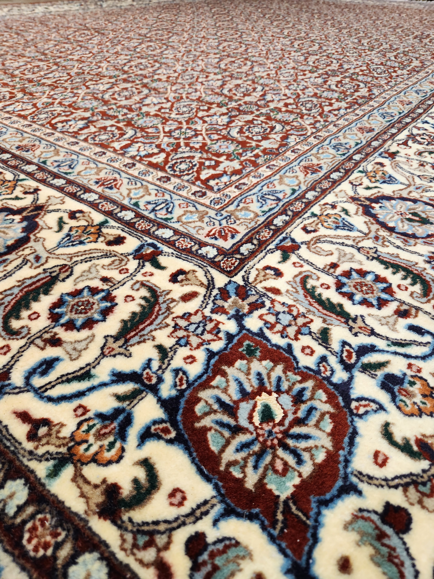Birjand Mood Persian Rug Lamb's wool and silk inlaid 350x250cm
