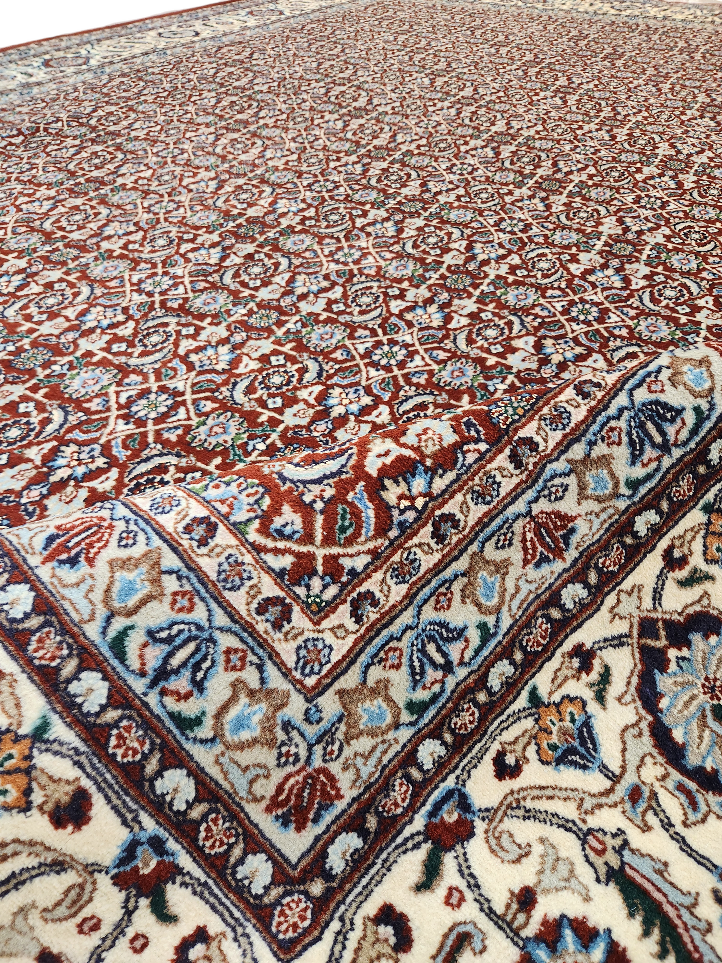 Birjand Mood Persian Rug Lamb's wool and silk inlaid 350x250cm