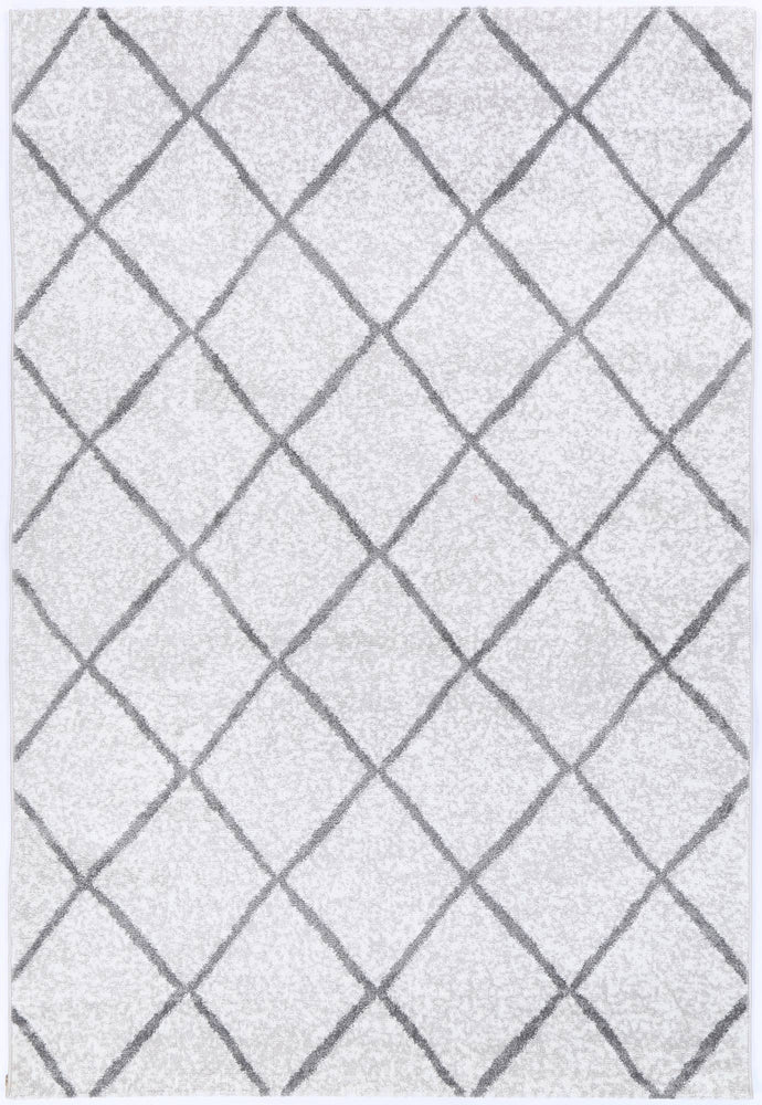 Kimberley Trellis Silver Contemporary Rug