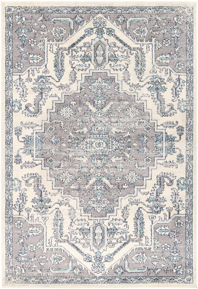 Sicily Avola Grey & Blue Transitional Rug