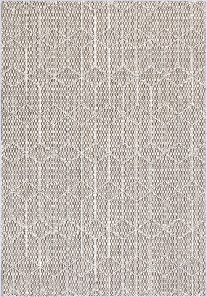 Vanuatu Maemae Beige Geometric Flatweave Rug