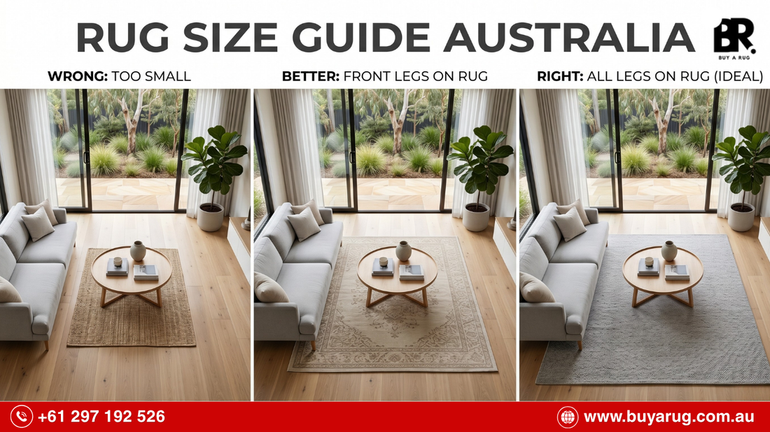Rug Size Guide Australia: Best Rug Size for Living Rooms