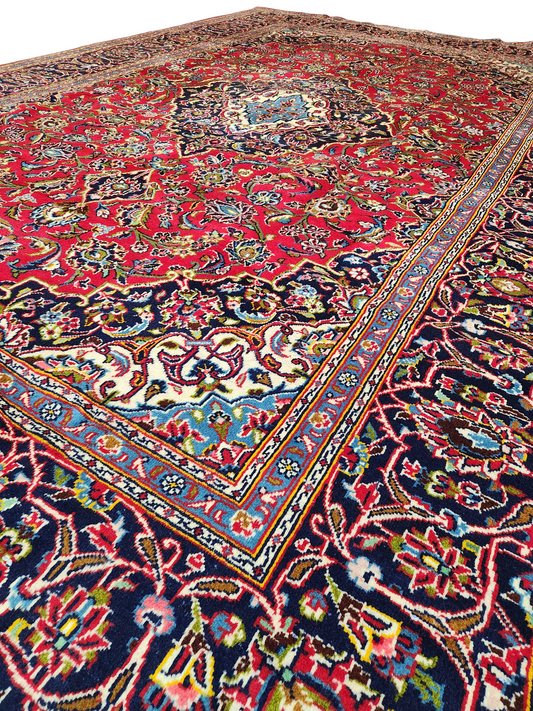 Persian vintage Kashan Rug 353×242 cm