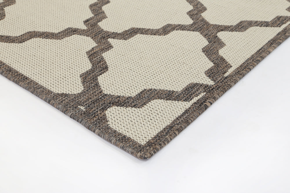 Sisalo Cream and Grey Geometric Rug