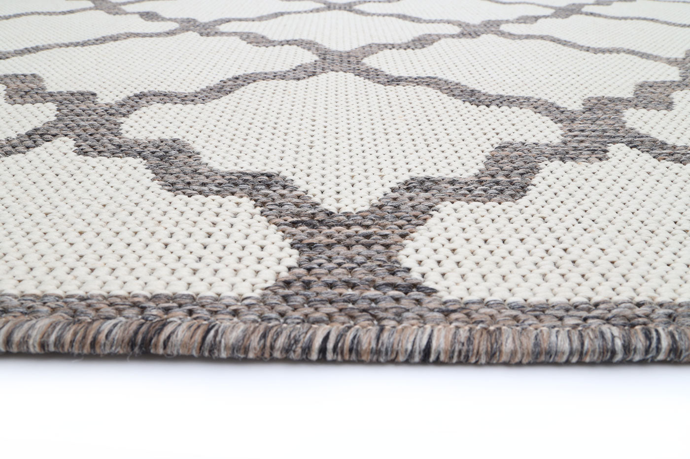 Sisalo Cream and Grey Geometric Rug