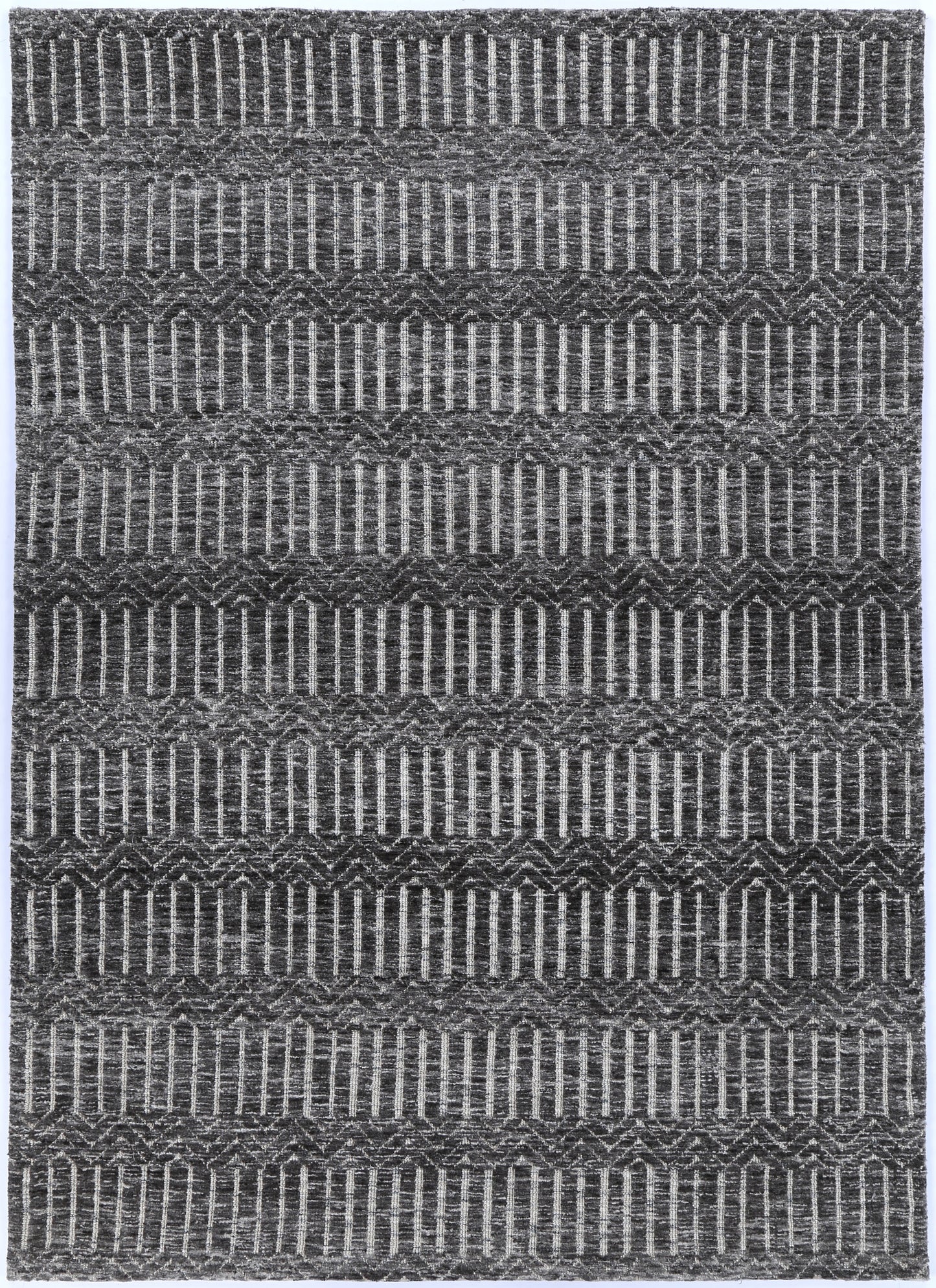 Amritsar Attari Charcoal & Beige Cotton Blend Rug