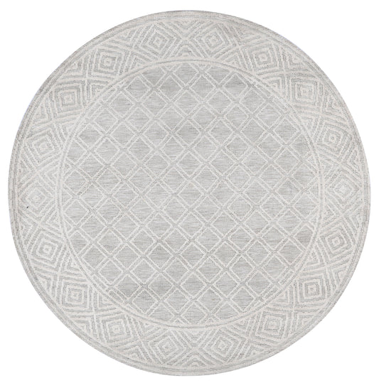 Amritsar Diamond Trellis Cream Round Rug