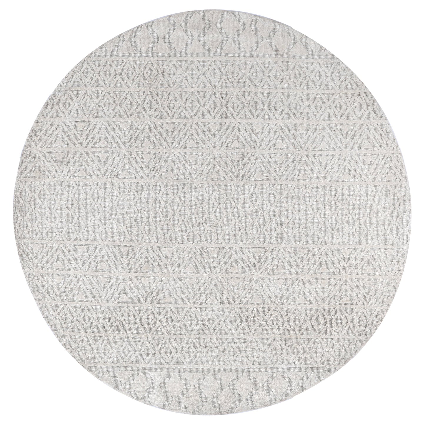 Amritsar Tessellations Cream Round Rug