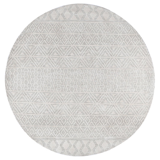 Amritsar Ramdass Cream Round Cotton Blend Rug