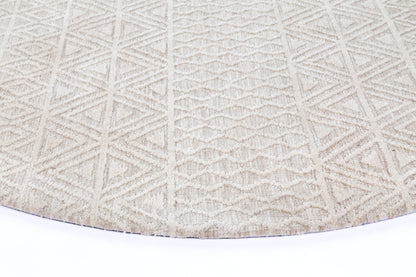 Amritsar Tessellations Cream Round Rug