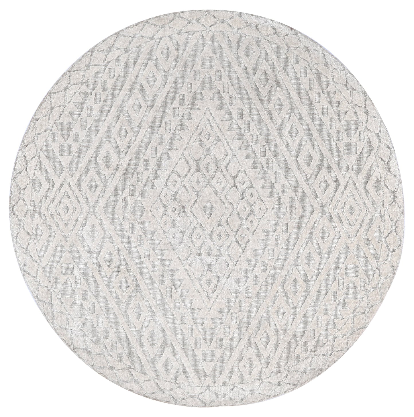 Amritsar Zalij Cream Round Rug