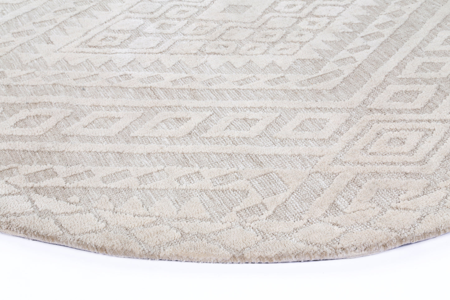 Amritsar Zalij Cream Round Rug