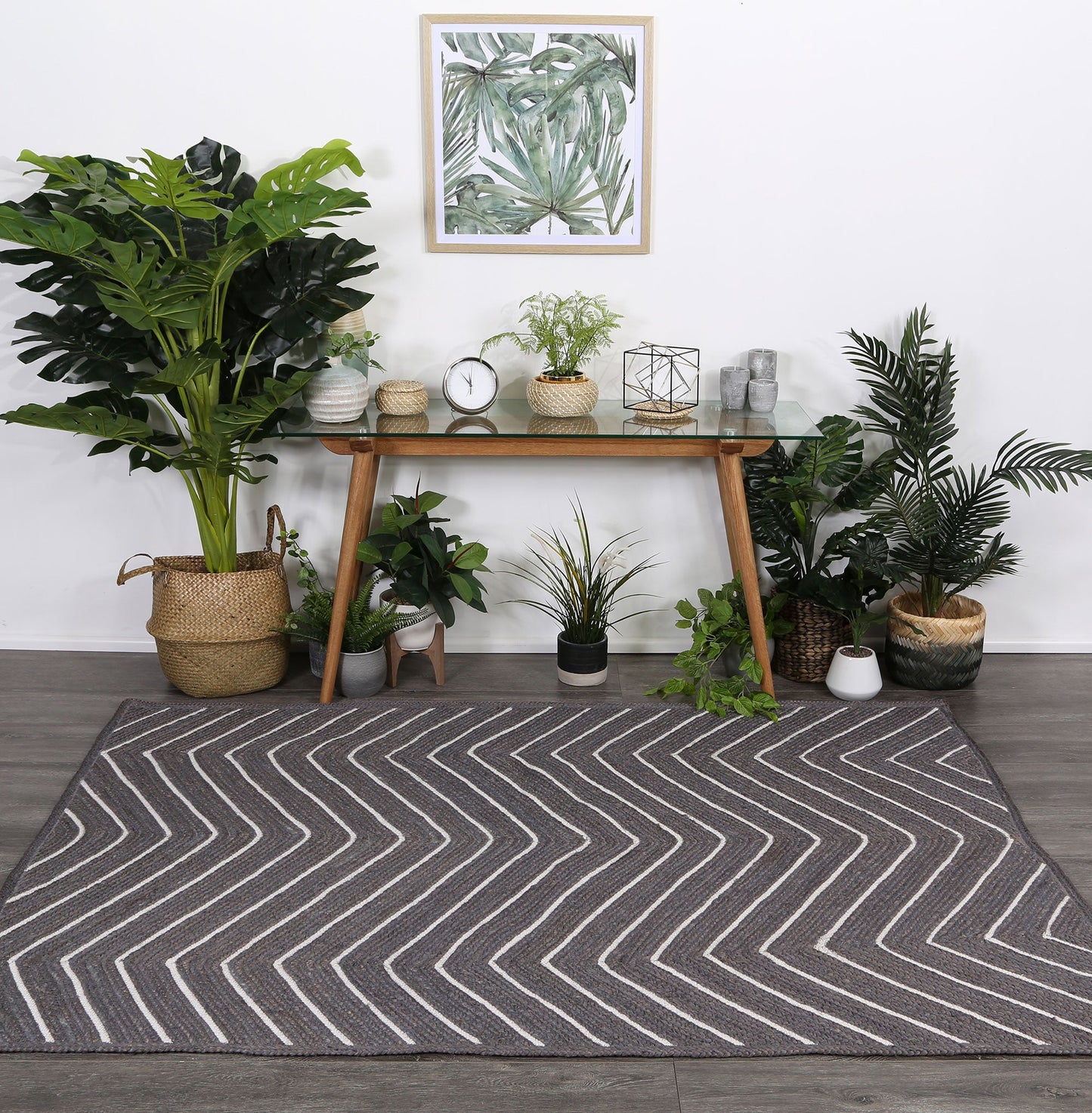 Artisan Grey Chevron Rug