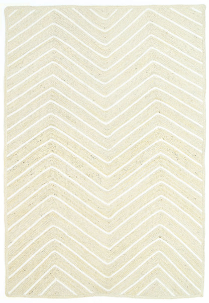 Artisan Light Beige Chevron Rug