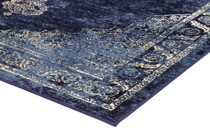 Arya Distressed Navy Rug