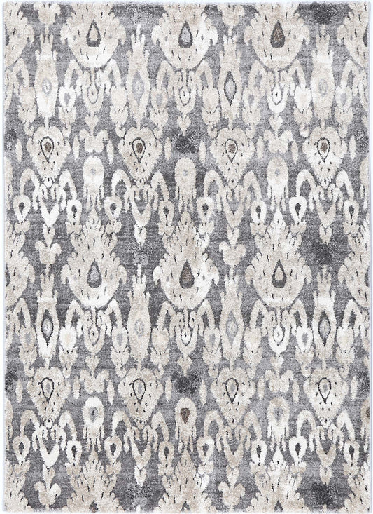 Chelsea Damask Grey Plush Rug