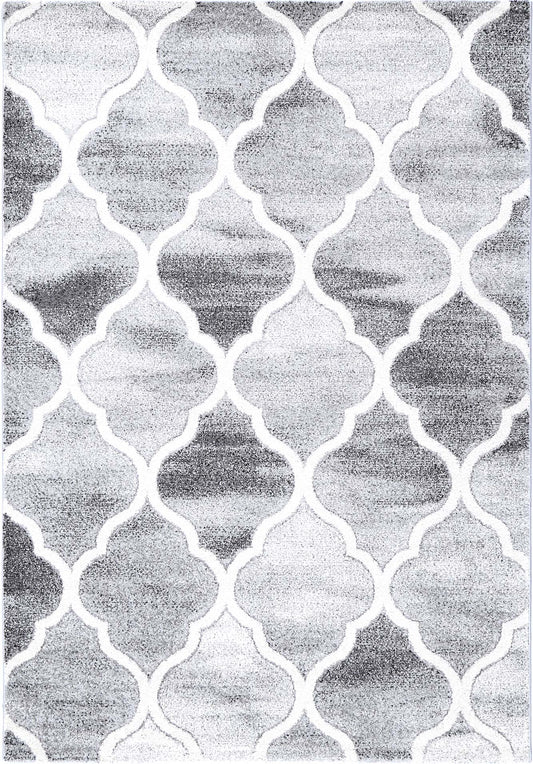 Chelsea Lattice Grey Plush Rug