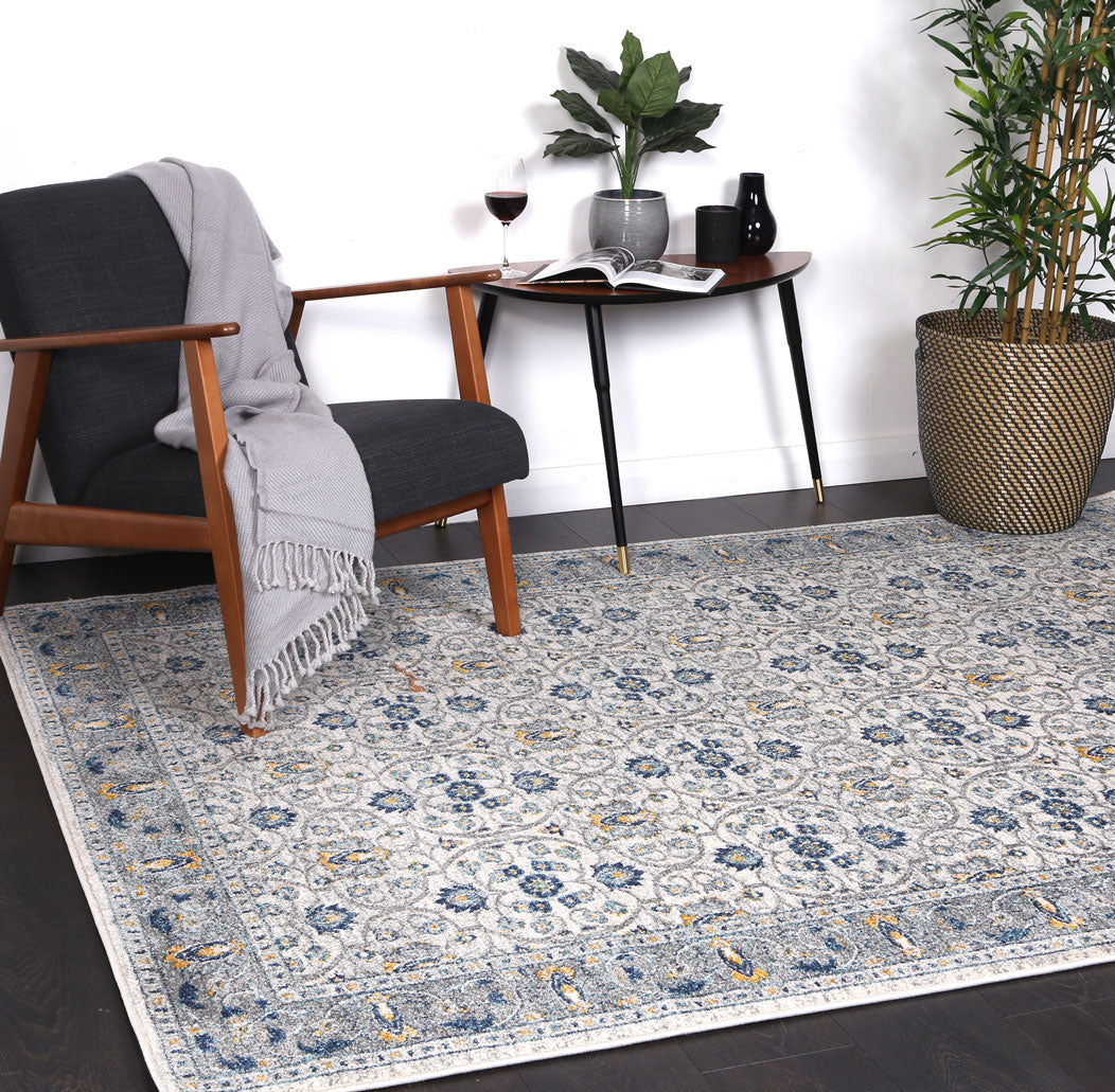 Delicate Rustic Blue Rug