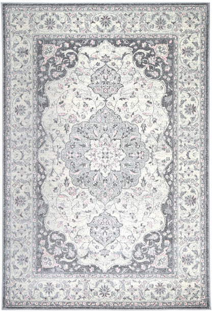 Delicate Traditional Grey Rug