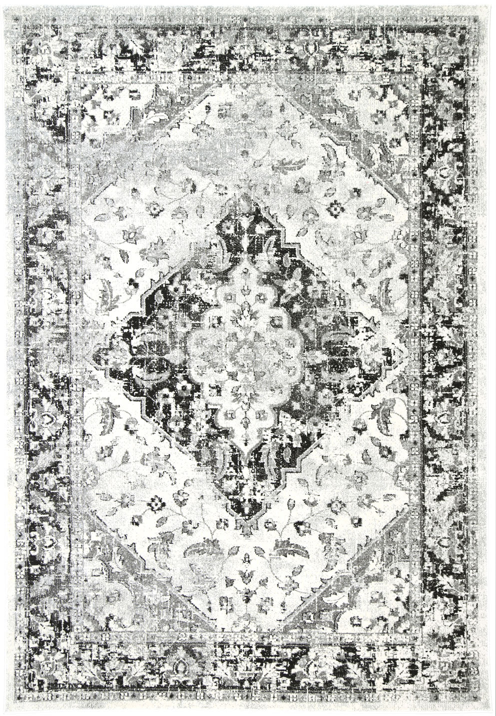 Delicate Abundance Grey Rug