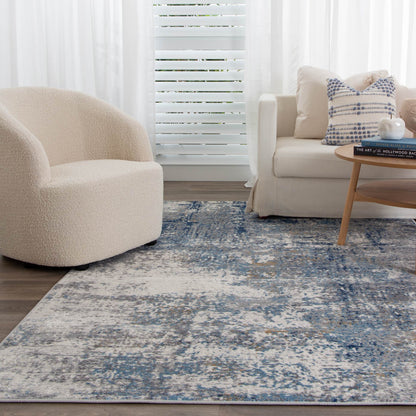 Expressions Navy Blue Modern Rug