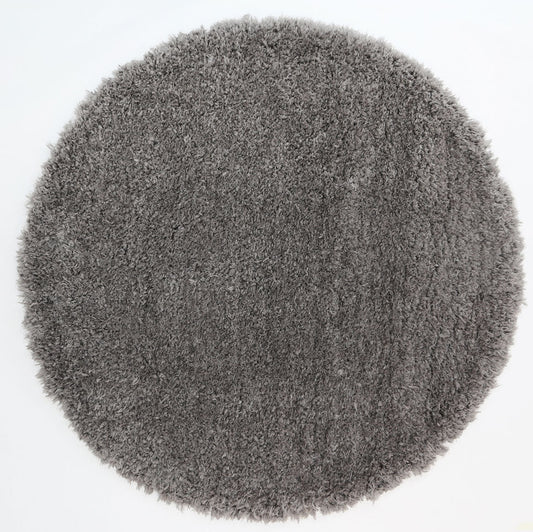 Flokati Super Soft Ultra Thick Charcoal Shaggy Round Rug