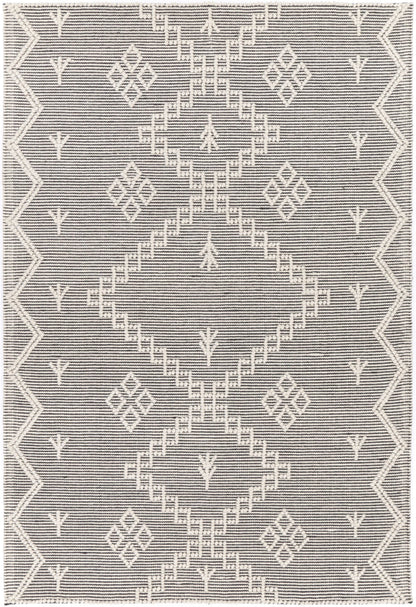 Goa Aztec Wool Blend Cream Rug (No Tassel)