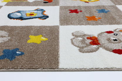 Happy Feet Bouncing Baby Grey Kids Rug