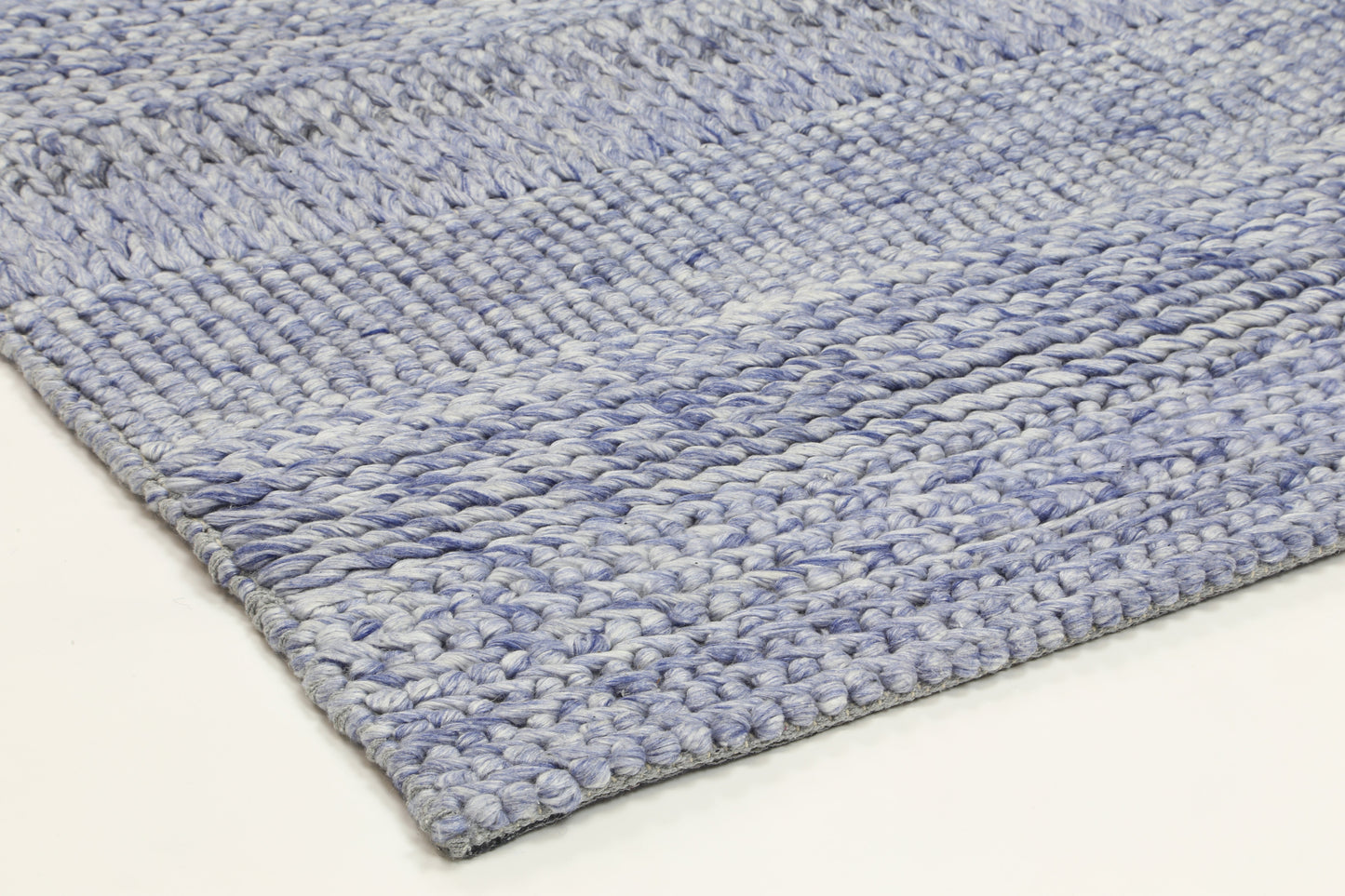 Harlow Grace Blue Wool Blend Rug