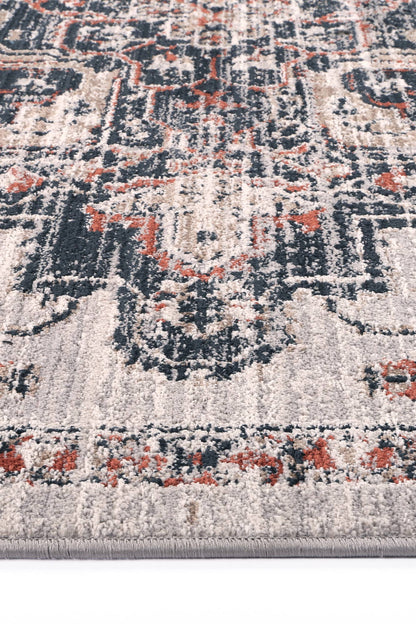 Havana Abajo Contemporary Grey & Blue Rug