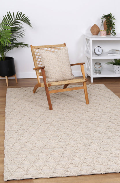 Himalaya Mosaic Tribal Natural Wool Rug