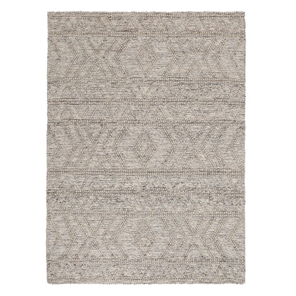 Himalaya Lattice Tribal Ash Wool Rug