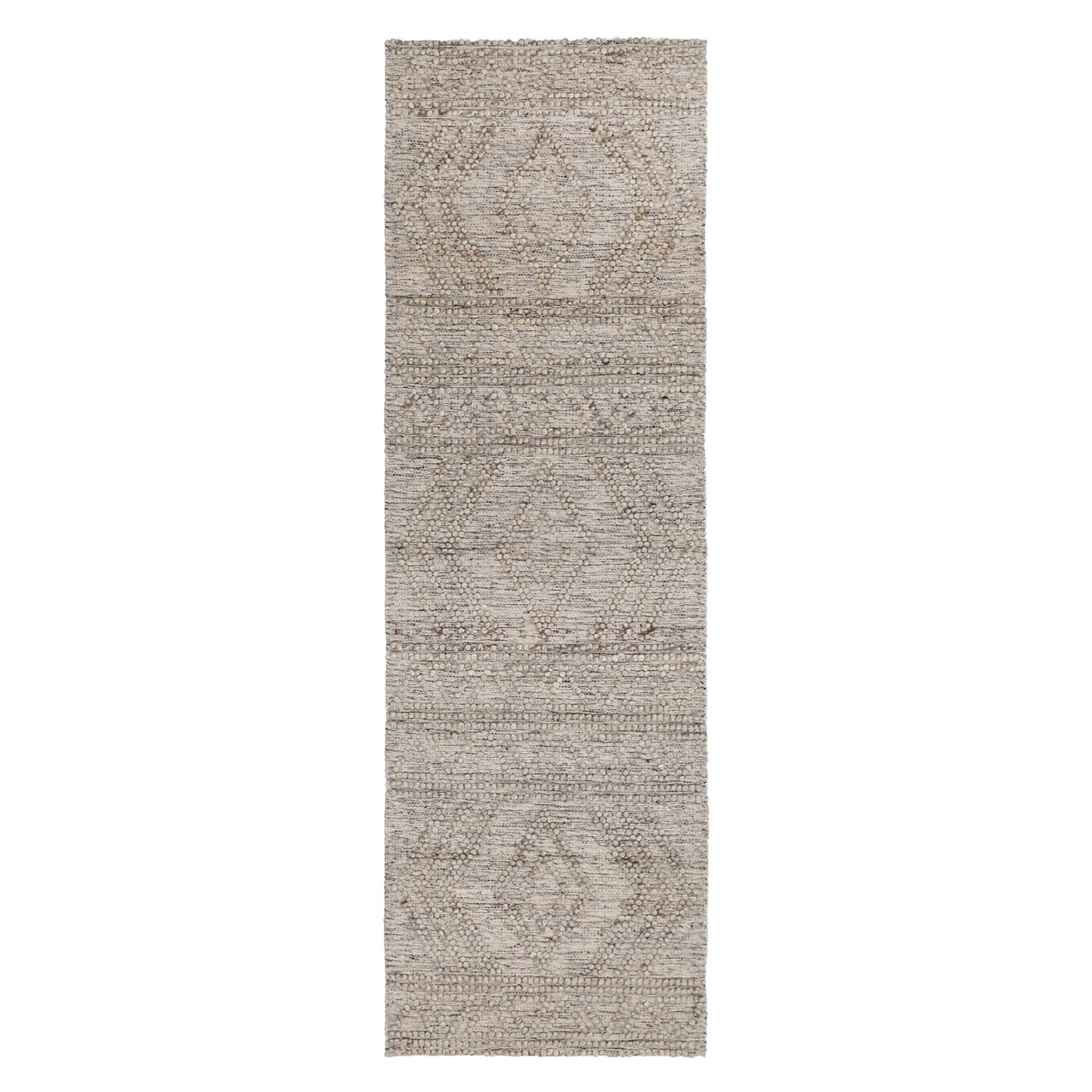 Himalaya Lattice Tribal Ash Wool Rug