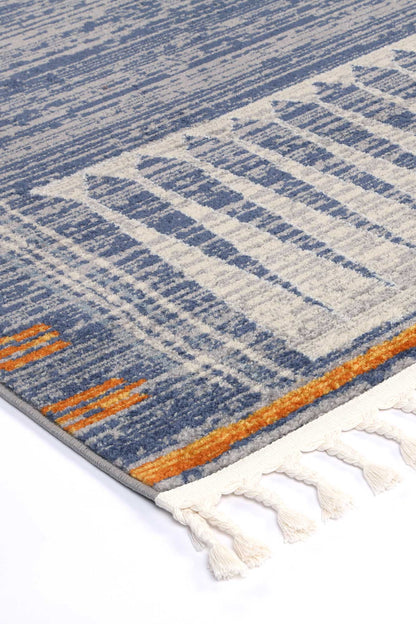 Inca Quito Blue Contemporary Rug