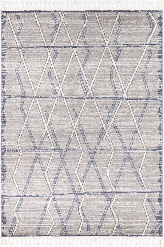 Inca Tupzia Blue & Grey Contemporary Rug