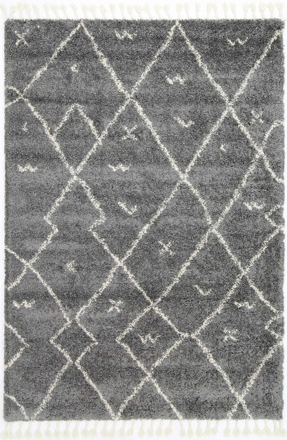 Kasbah Mizzie Tribal Grey Cream Rug