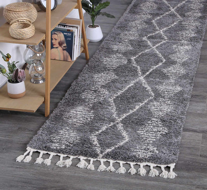 Kasbah Zara Tribal Grey Cream Rug