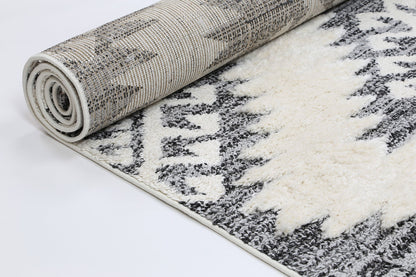 Kaza Tribal Cream Anthracite Rug