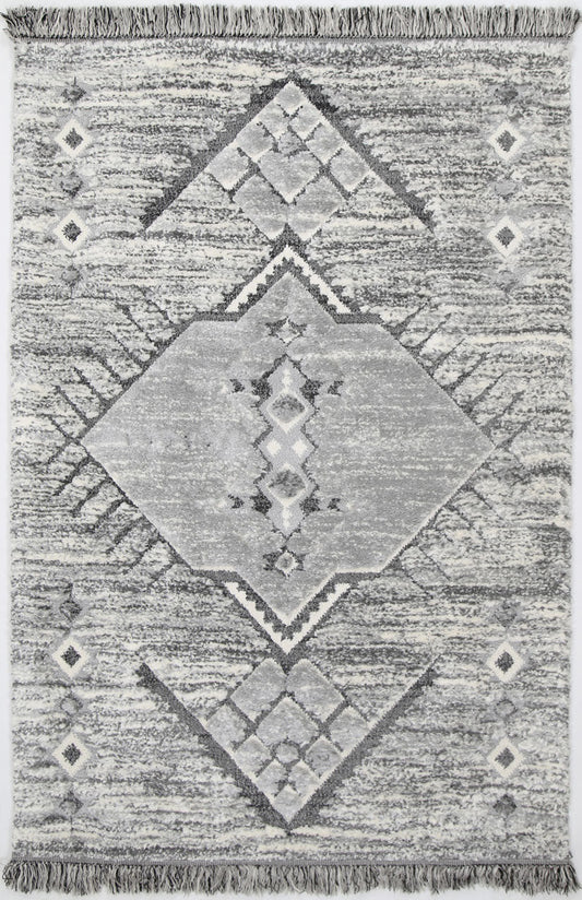 Kaza Tribal Tek Cream Grey Rug