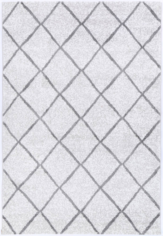 Kimberley Trellis Silver Contemporary Rug