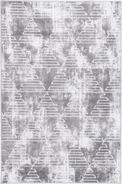 Kimberley Matrix Geometric Silver Rug