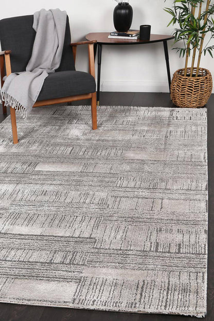 Legend Minerva Geometric Grey Rug