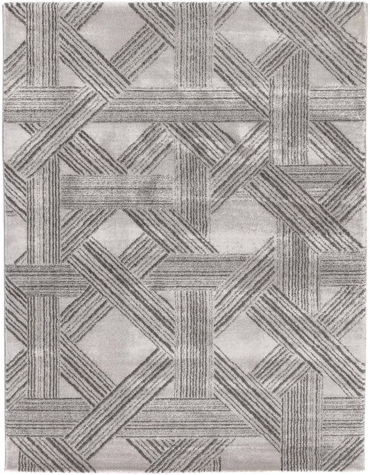 Legend Hermes Geometric Grey Rug