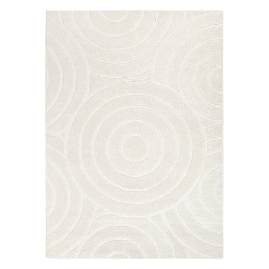 Les Nomades Ellipse Cream Wool Rug