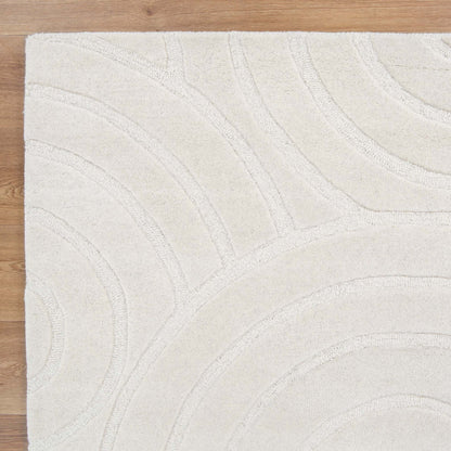 Les Nomades Ellipse Cream Wool Rug