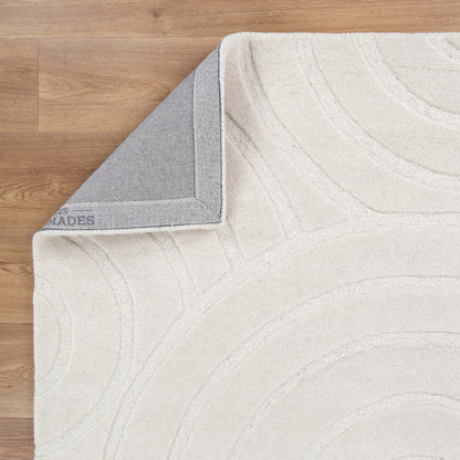 Les Nomades Ellipse Cream Wool Rug