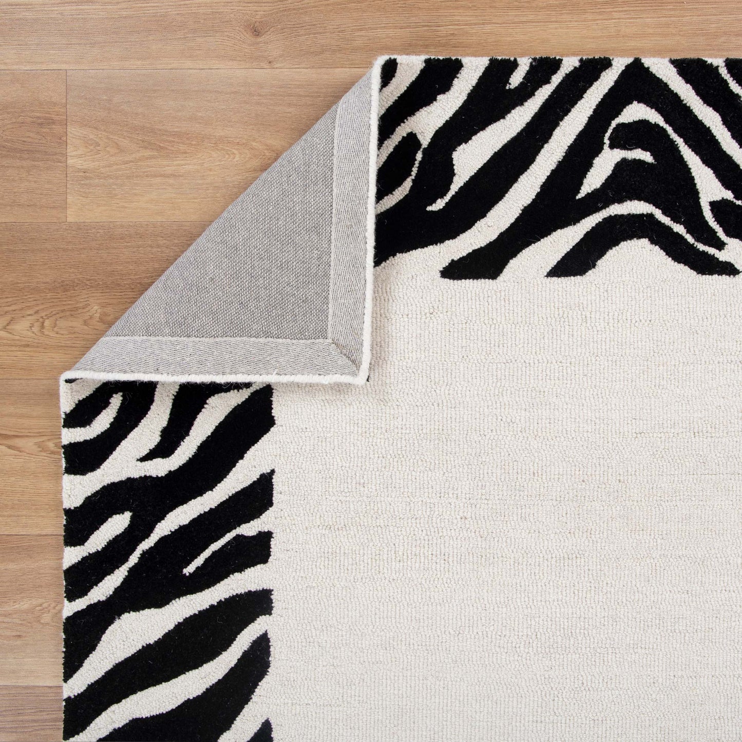 Les Nomades Zanzibar Black & White Wool Rug