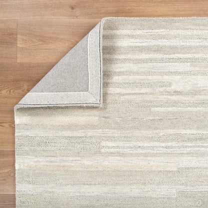 Les Nomades Linear Beige Wool Rug